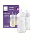 Avent Natural Reponse 3.0, duo de 11 onz. Tetina No. 4, transparentes