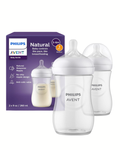 Avent Natural Reponse 3.0, duo de 9 onz. Tetina No. 3, transparente