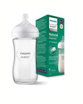 Avent Natural Reponse 3.0 de 8 onz. de  vidrio con tetina no. 3