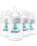 Avent Classic,  Set de 4 biberones de 4 onz. con tetina no. 1