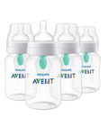 Avent Classic,  Set de 4 biberones de 9 onz. con tetina no. 2