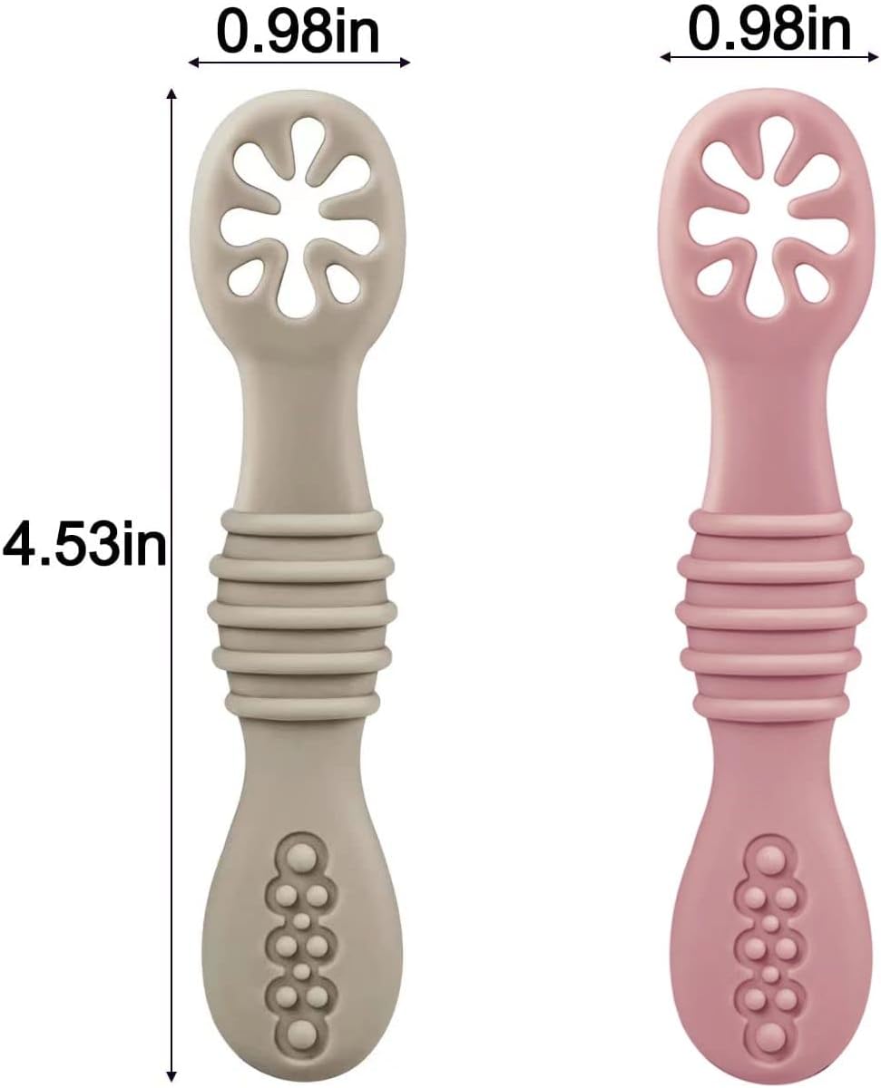 PandaEar,  Paquete de 7 cucharas de silicona para bebés