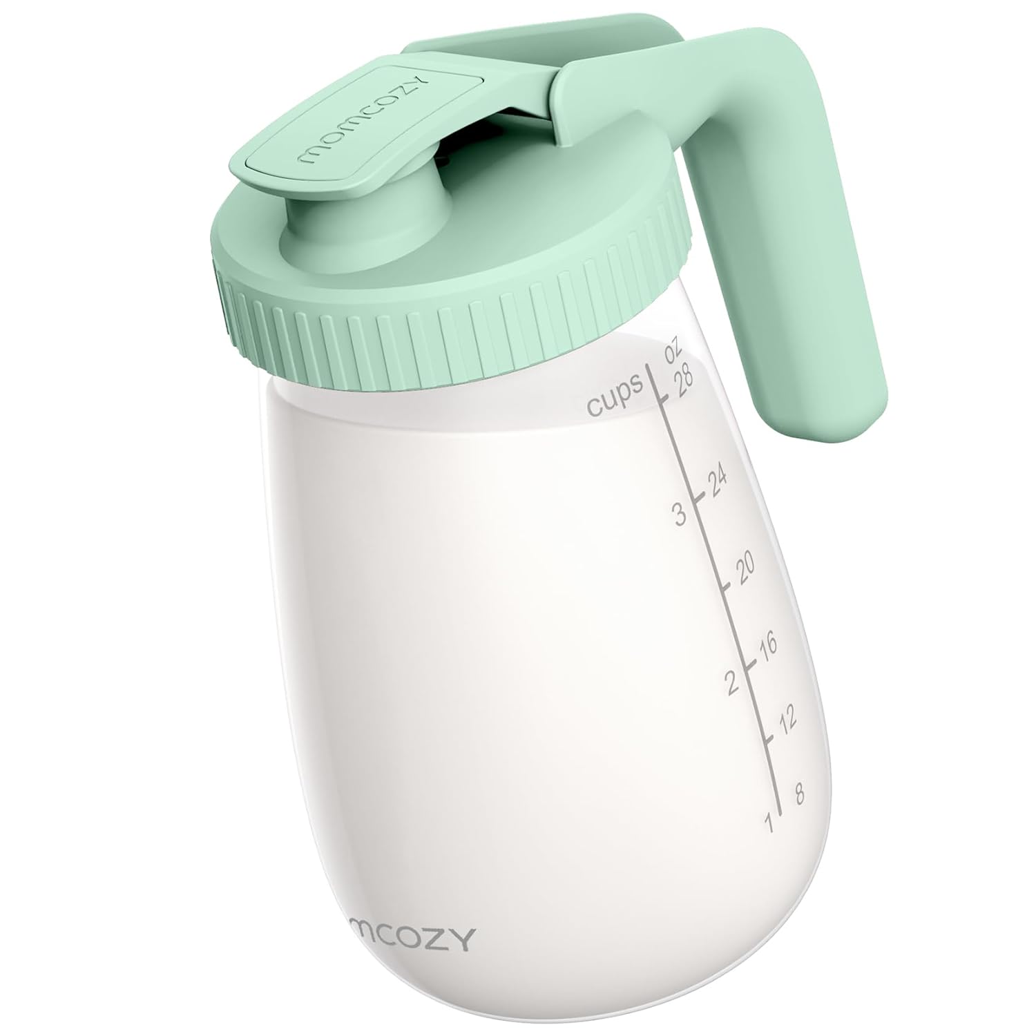 Momcozy - Jarra de leche materna, recipiente de almacenamiento de vidrio de boca ancha, 32 onzas