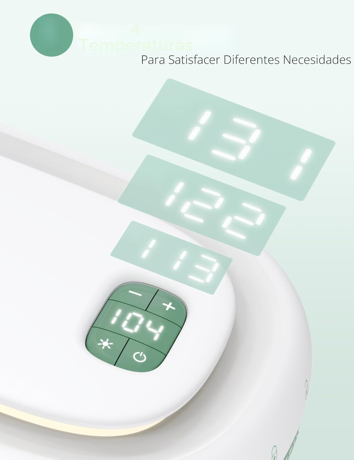 Momcozy - Calentador de toallitas para bebé,  diseño innovador de resorte, dispensador de gran capacidad, calentamiento rápido y uniforme, 4 modos de control de temperatura, con luz nocturna