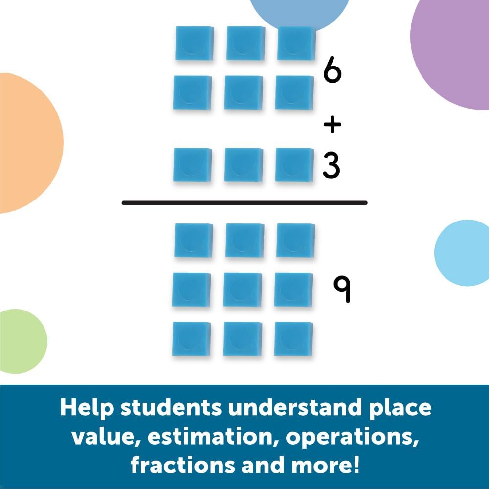 Learning Resources &nbsp;- Base Ten &nbsp;121 piezas, a partir de 6 años, juegos de matemáticas de primer grado, suministros escolares&nbsp;