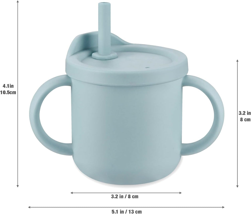 PandaEar, Set de Alimentation Complementaria de Silicon con cubiertos de acero inoxidable, libre de BPA