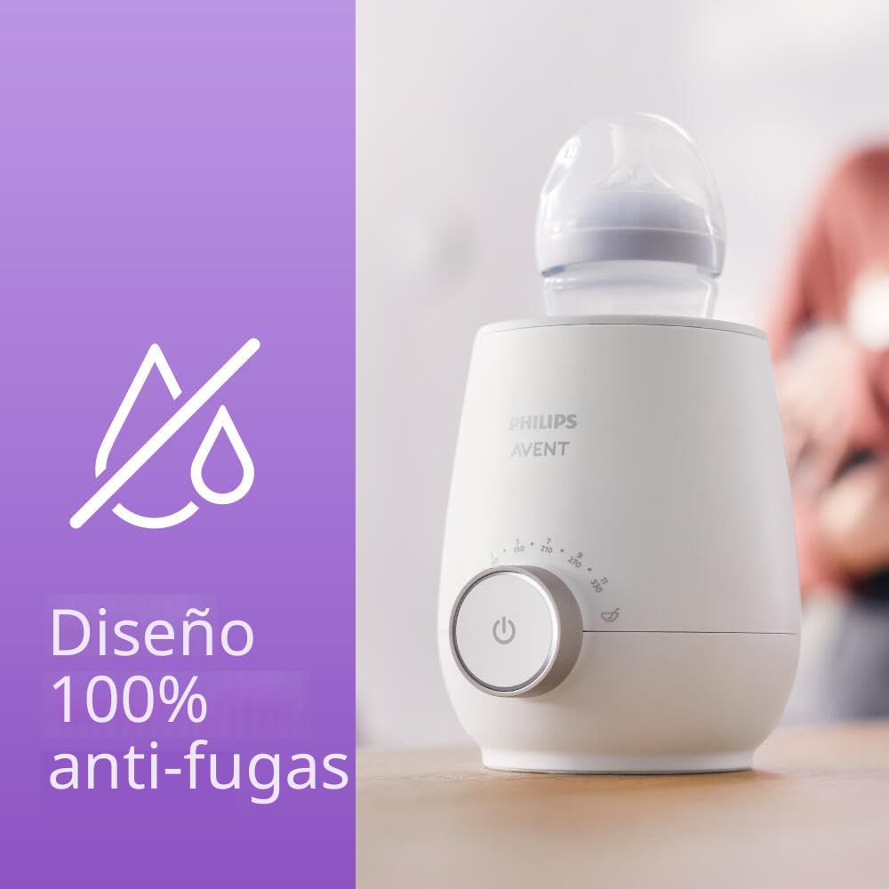 Avent - Calentador de biberones rápido premium, con control inteligente de temperatura, tecnología de baño de agua, apagado automático