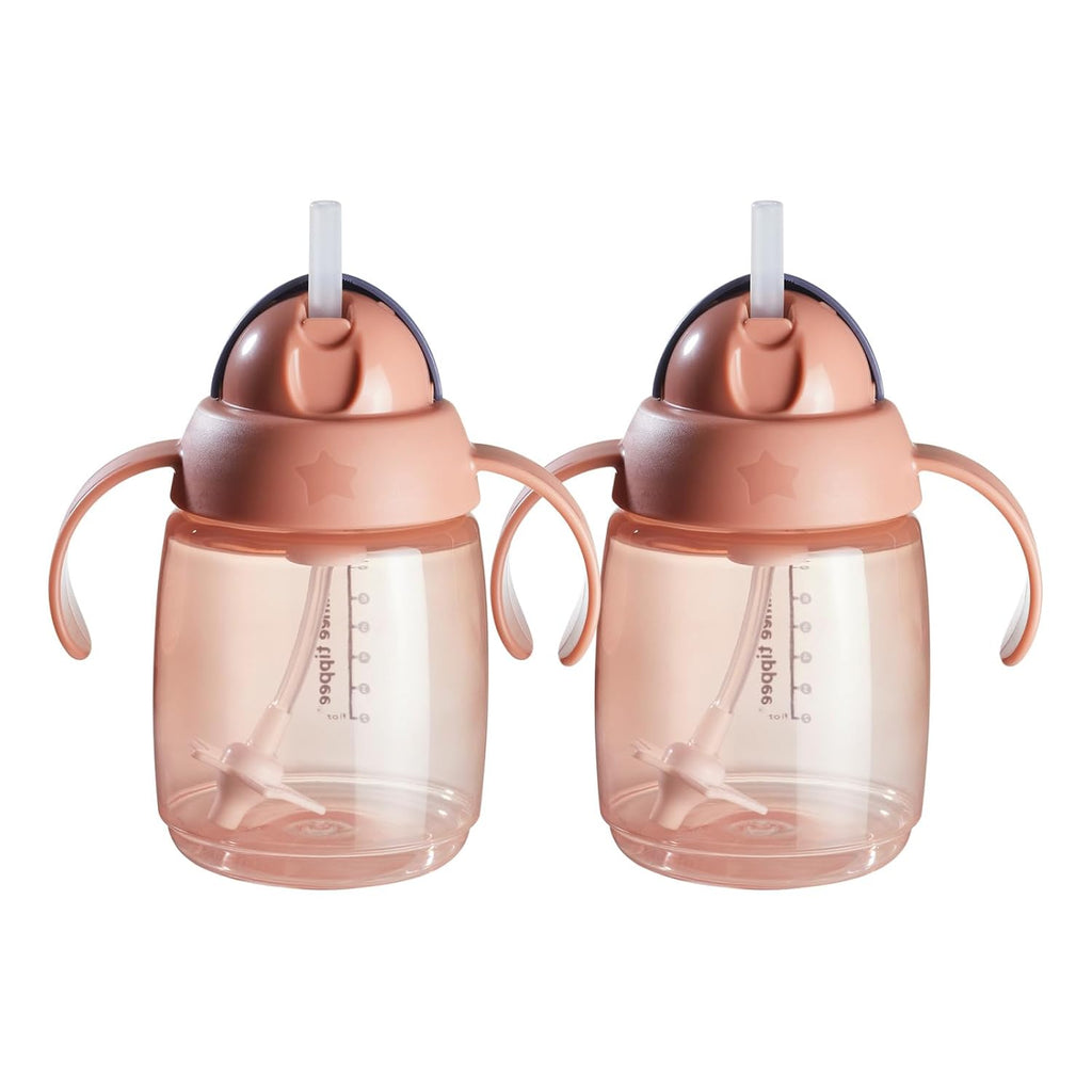 Tommee Tippee Starter - Vaso para sorber de 10 onzas para bebés y niños pequeños, con pajilla con peso de silicona y asas de fácil agarre, sin BPA.