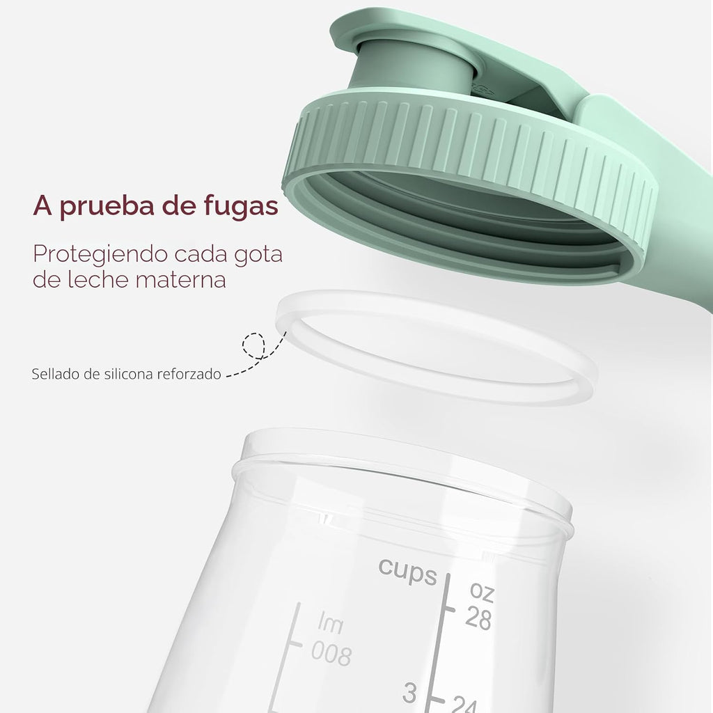 Momcozy - Jarra de leche materna, recipiente de almacenamiento de vidrio de boca ancha, 32 onzas