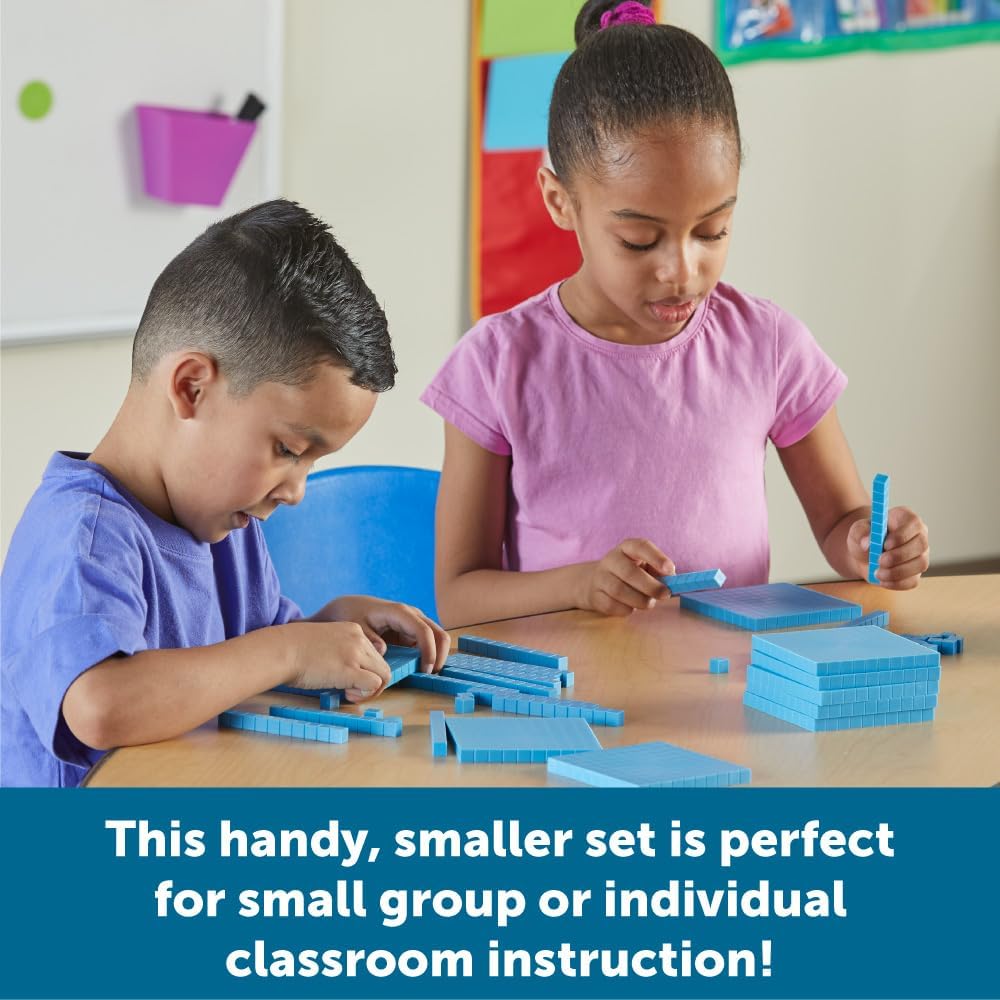 Learning Resources &nbsp;- Base Ten &nbsp;121 piezas, a partir de 6 años, juegos de matemáticas de primer grado, suministros escolares&nbsp;