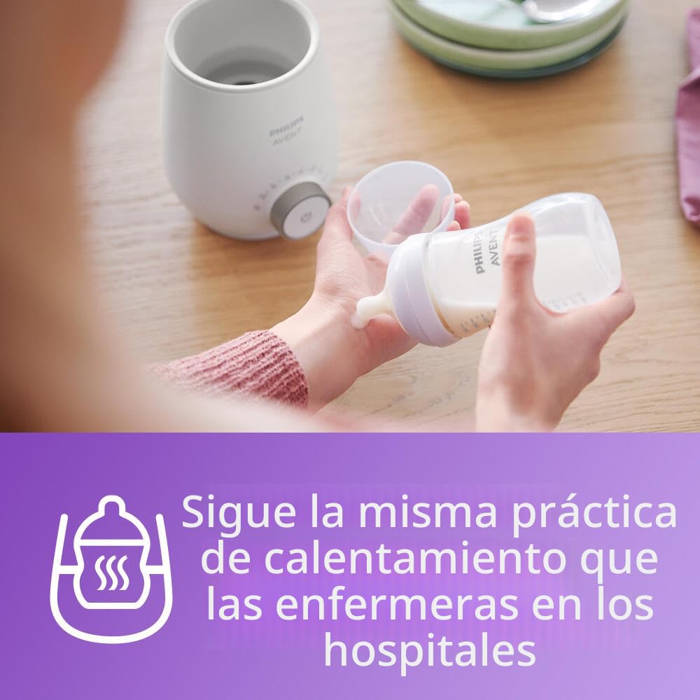 Avent - Calentador de biberones rápido premium, con control inteligente de temperatura, tecnología de baño de agua, apagado automático