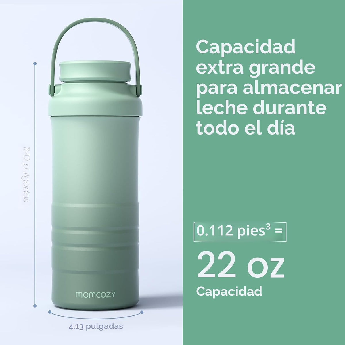 Momcozy - Termos enfriadores de leche materna color verde