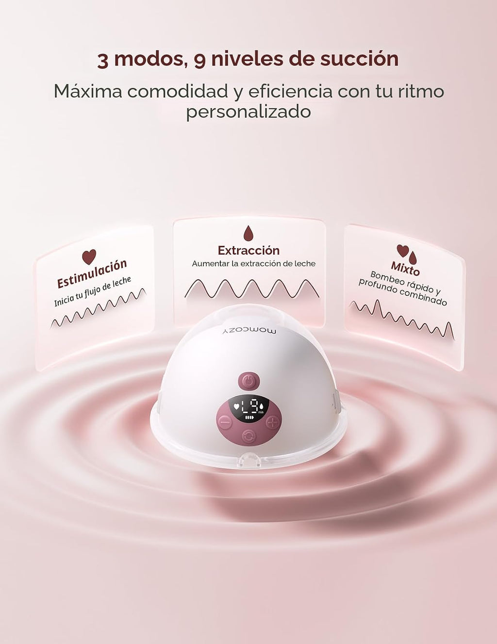 Momcozy - M5 Smart - Extractor de leche portátil manos libres