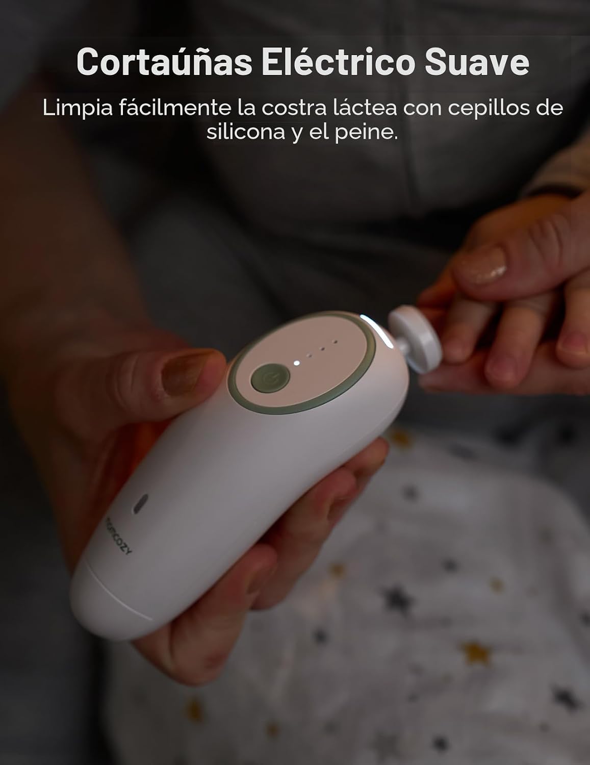 Momcozy Kit Bebé Glow, Kit Esencial para Baby Shower y Registro para Cuidado de Aseo y Limpieza, Incluye Lima de Uñas Eléctrica, Mordedor, Cepillo de Baño, Cepillo para Costra Láctea, Peine, Cepillo