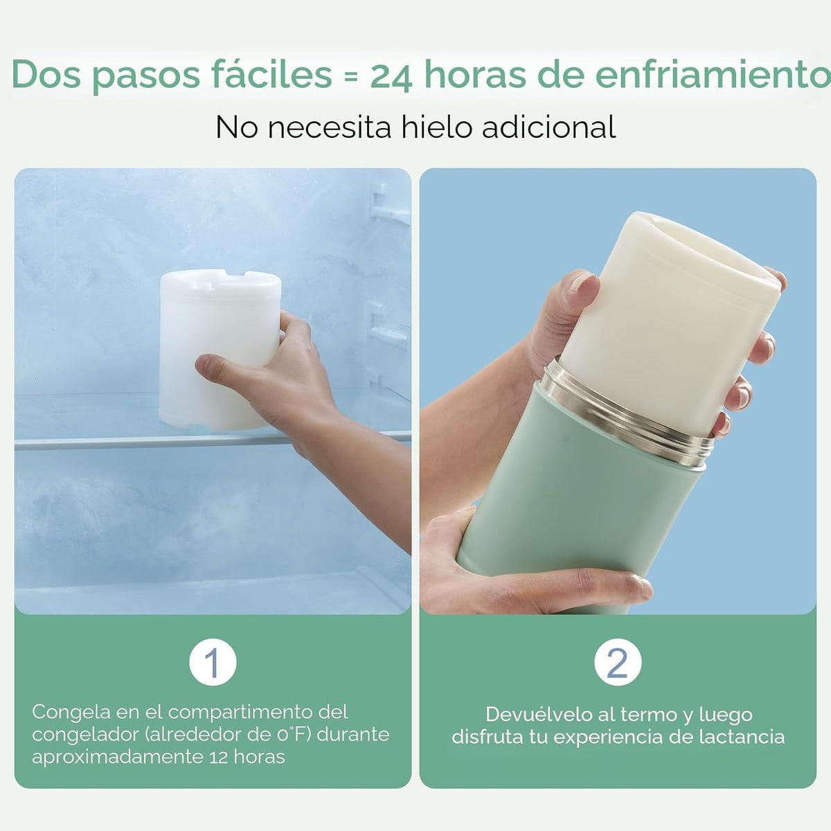 Momcozy - Termos enfriadores de leche materna color verde