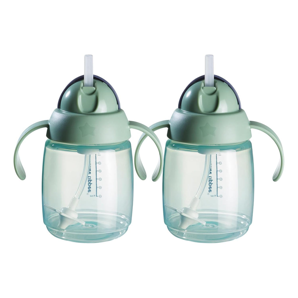 Tommee Tippee Starter - Vaso para sorber de 10 onzas para bebés y niños pequeños, con pajilla con peso de silicona y asas de fácil agarre, sin BPA.