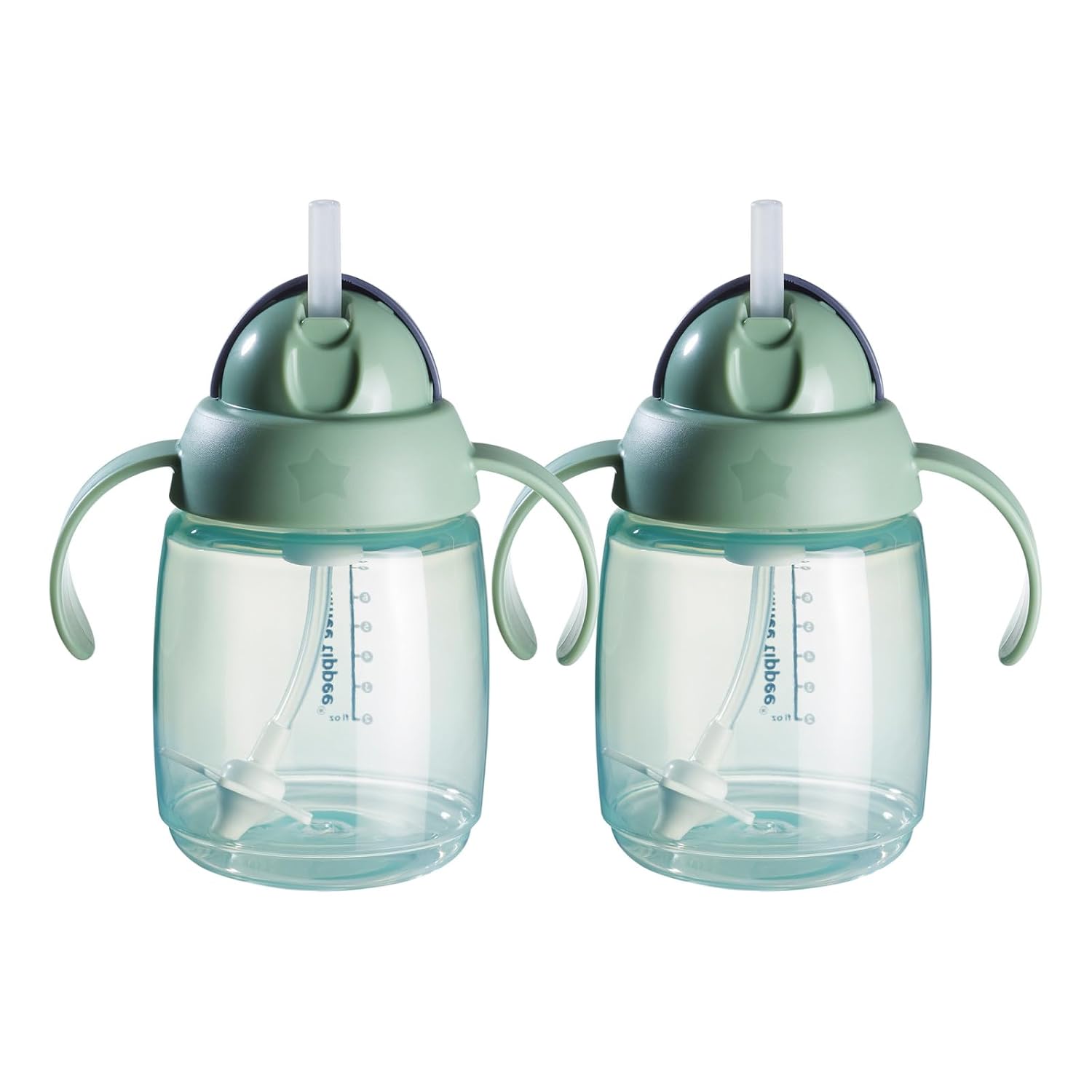 Tommee Tippee Starter - Vaso para sorber de 10 onzas para bebés y niños pequeños, con pajilla con peso de silicona y asas de fácil agarre, sin BPA.