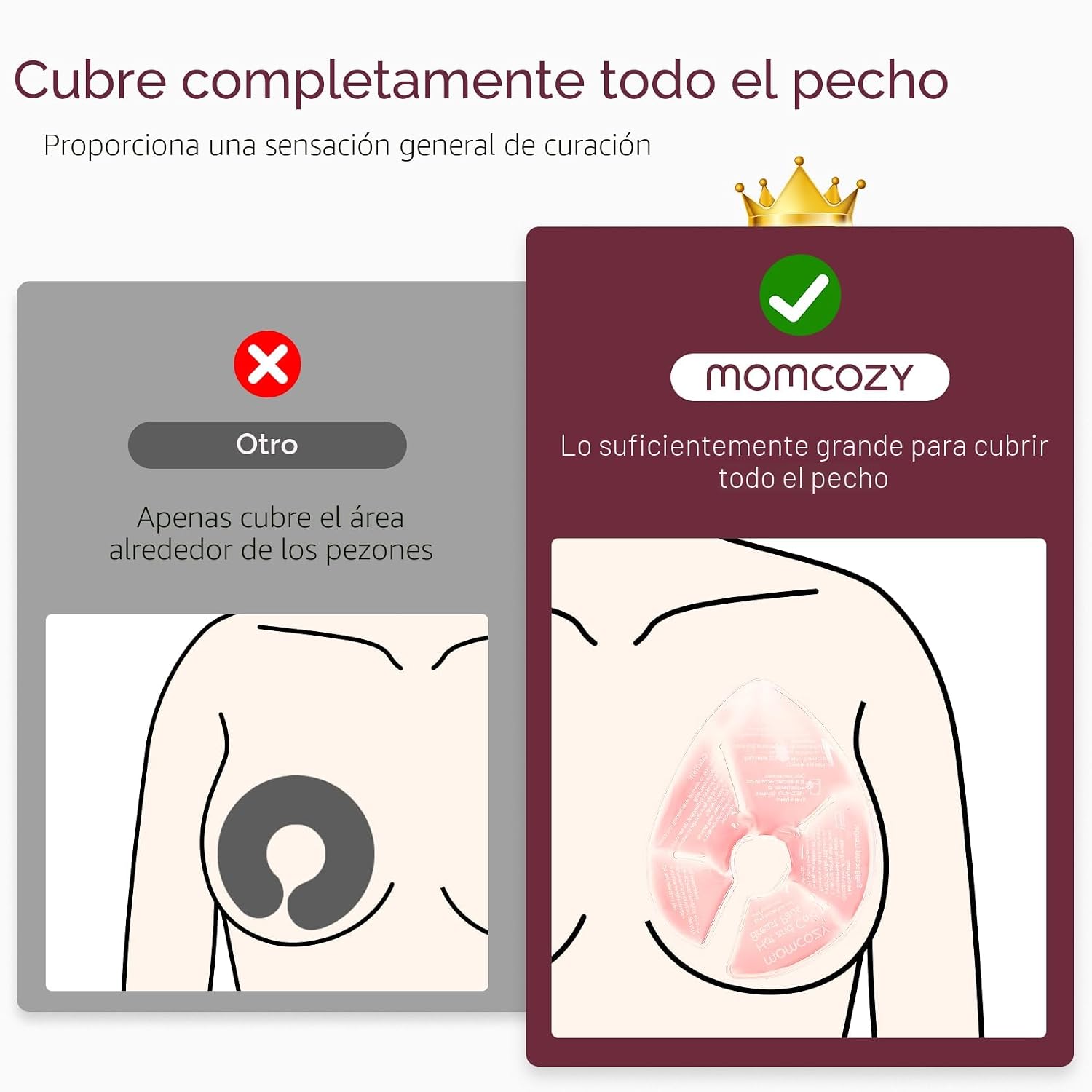 Momcozy, Almohadillas para el pecho caliente y frío con 2 cubiertas suaves, esenciales para la lactancia materna, paquete de 2