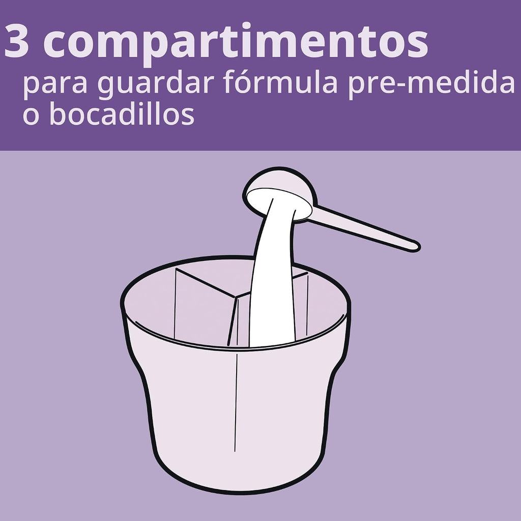 Philips Avent,  Dispensador de fórmula en polvo y taza para snacks, gris