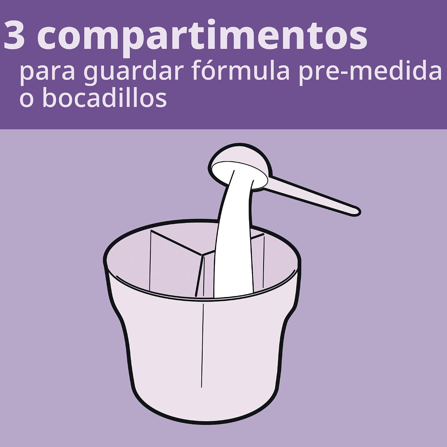 Philips Avent,  Dispensador de fórmula en polvo y taza para snacks, gris