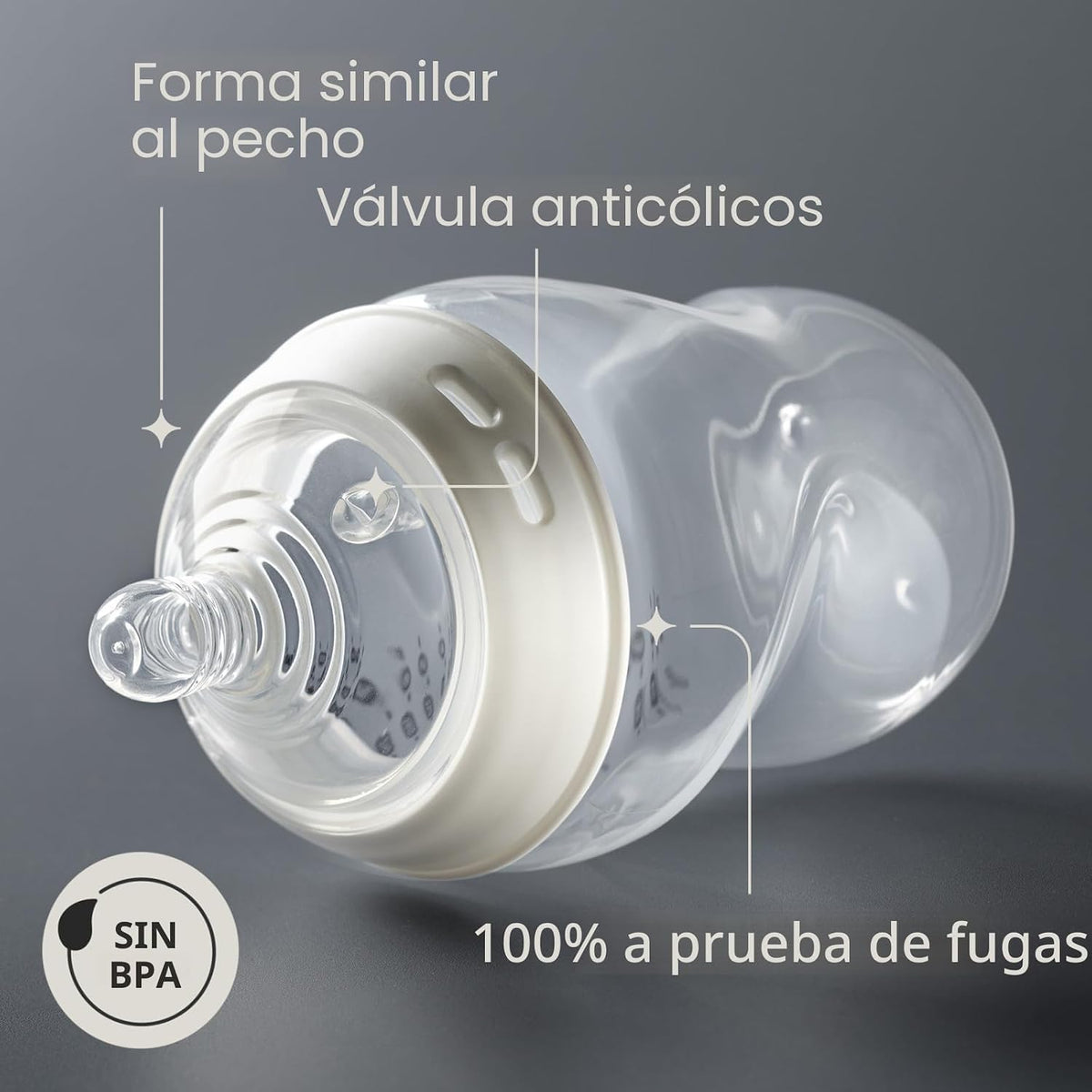 Tommee Tippee Natural Start - Biberones anticólicos de 9 onzas libres de BPA para bebés, 0+ meses, tetina de flujo lento similar al pecho