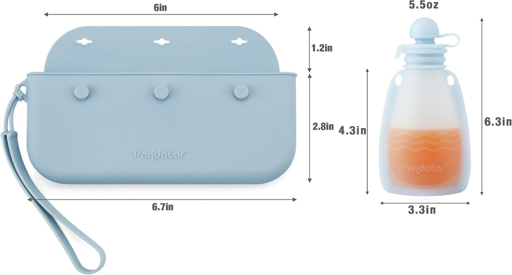 PandaEar Juego de alimentación de silicona para bebés, 11 piezas