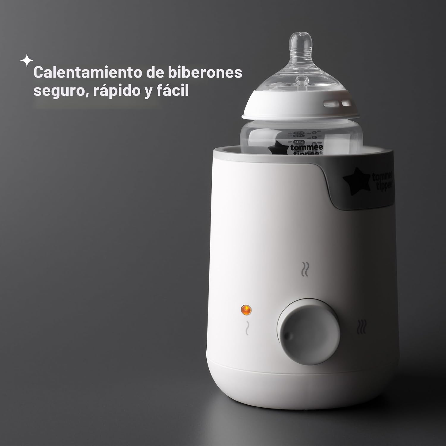 Tommee Tippee - Calienta Biberones de Leche Materna y Fórmula a la Temperatura Corporal en Minutos, Temporizador Automático