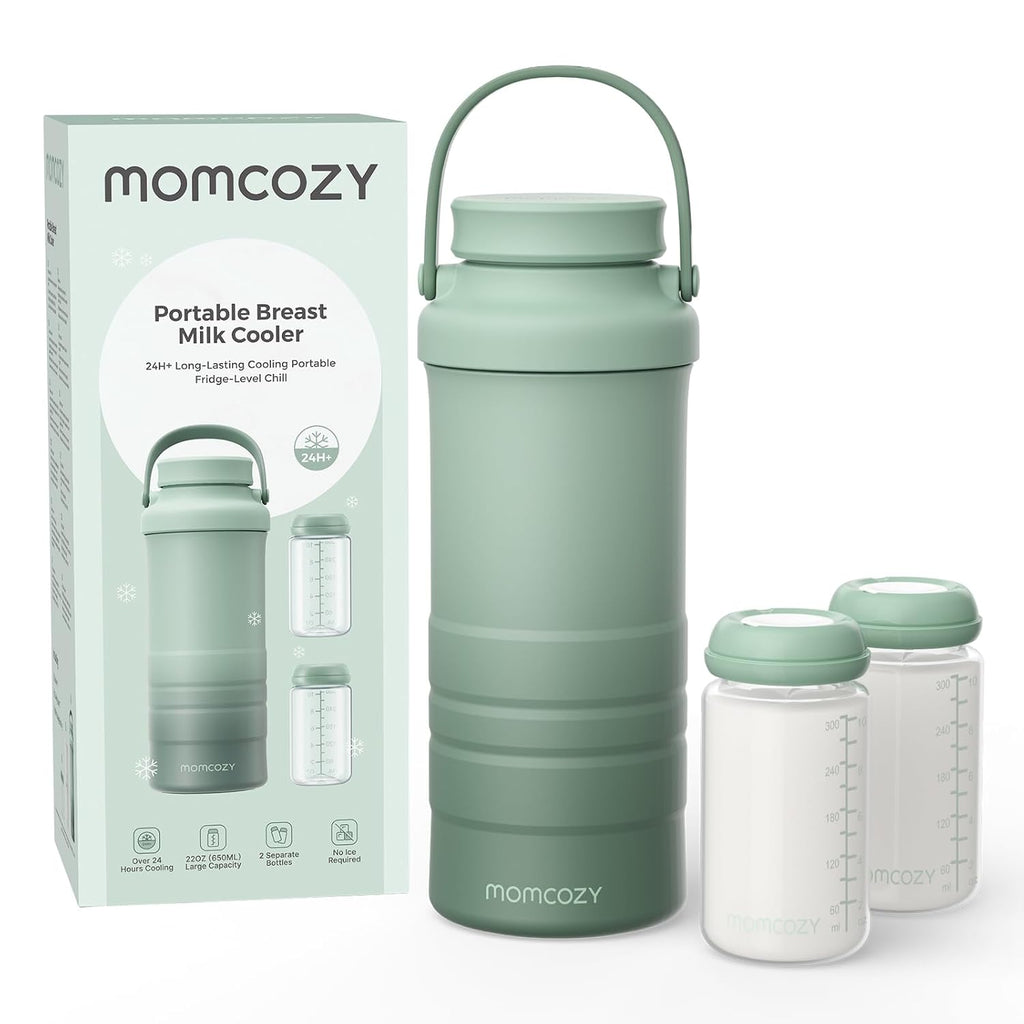 Momcozy - Termos enfriadores de leche materna color verde