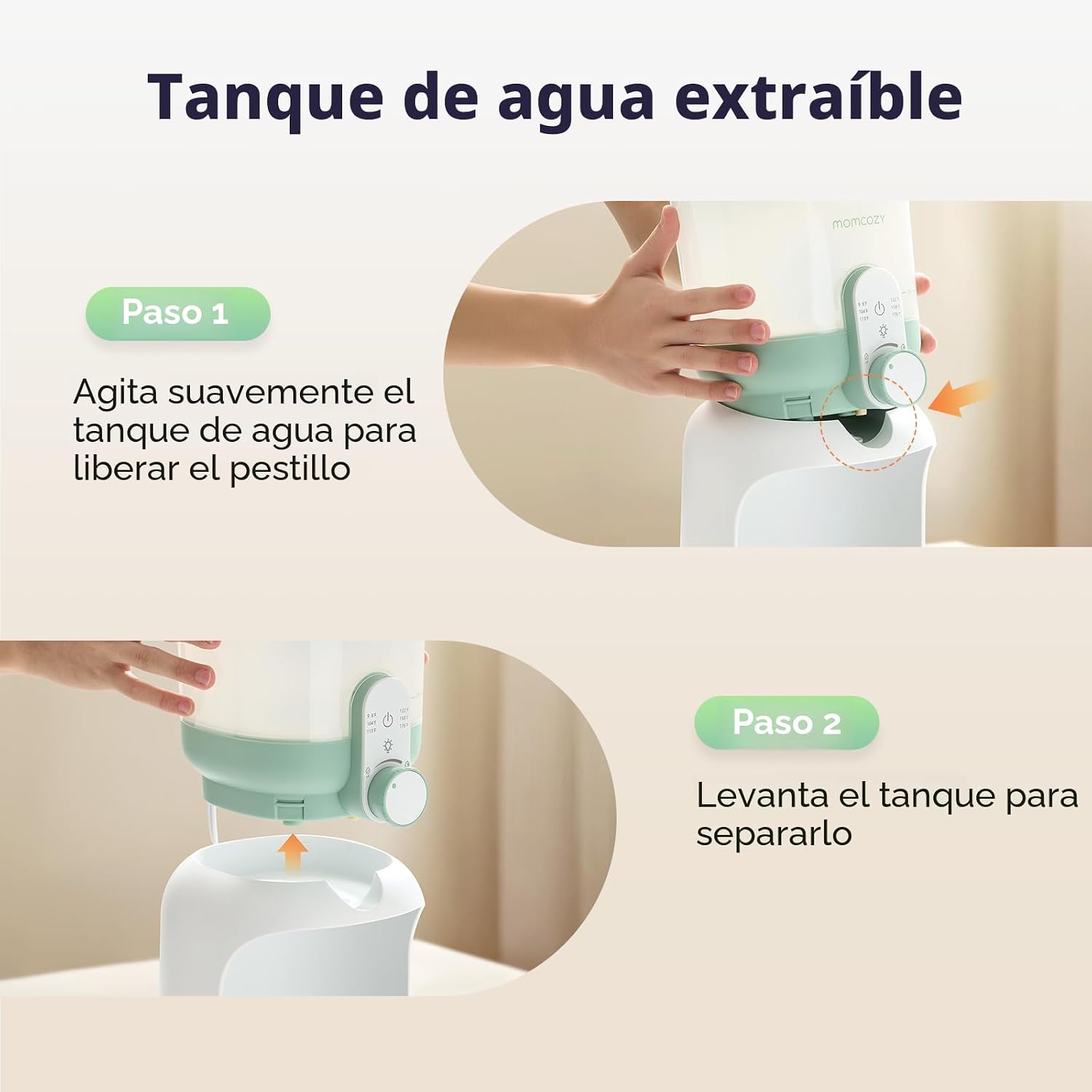 Momcozy - Calentador de agua de doble luz para alimentación nocturna, calentador de biberones instantáneo para hacer fórmula, capacidad de 57 onzas más grande