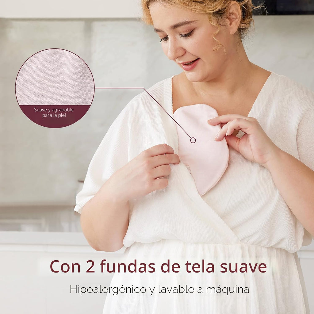 Momcozy, Almohadillas para el pecho caliente y frío con 2 cubiertas suaves, esenciales para la lactancia materna, paquete de 2