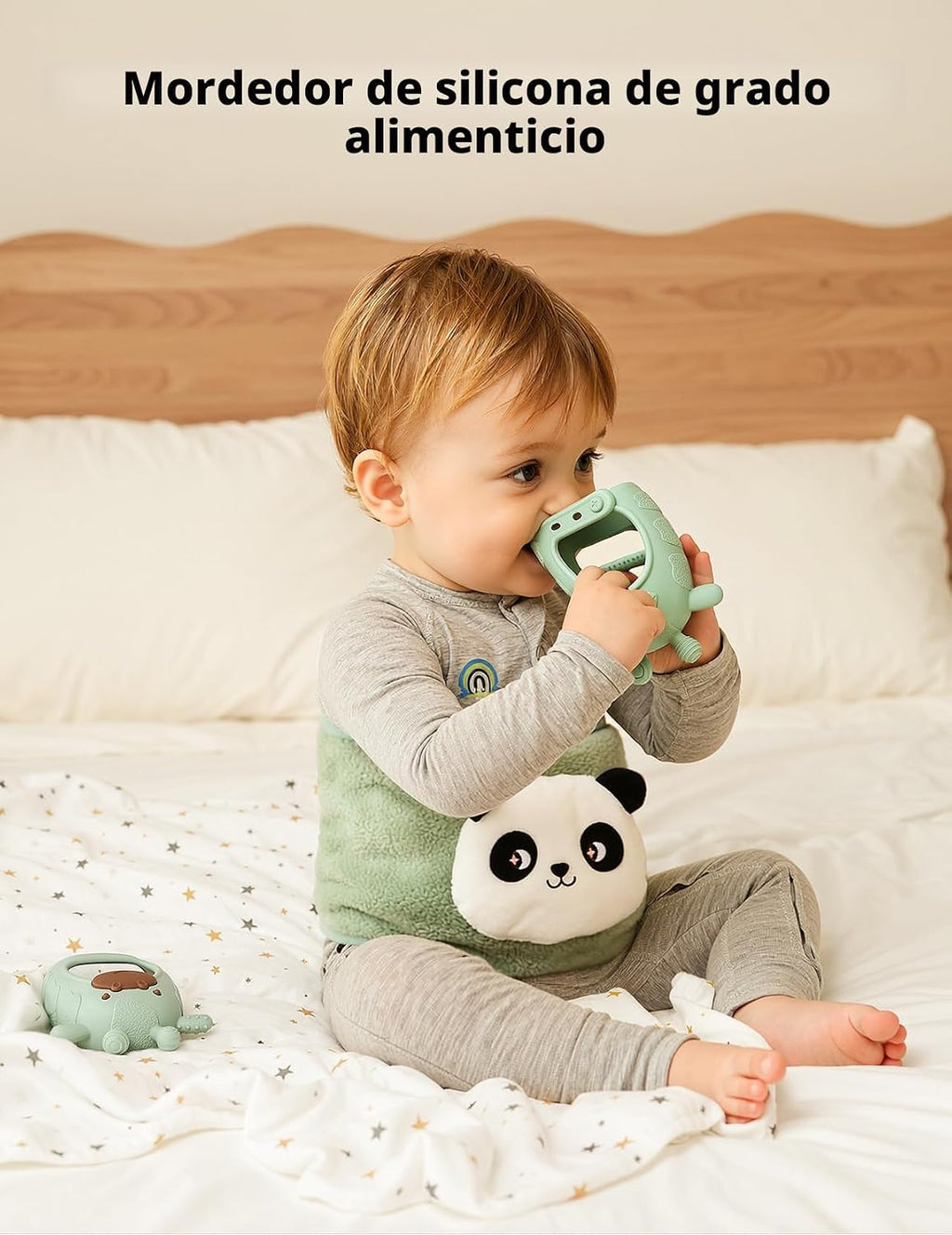 Momcozy Kit Bebé Glow, Kit Esencial para Baby Shower y Registro para Cuidado de Aseo y Limpieza, Incluye Lima de Uñas Eléctrica, Mordedor, Cepillo de Baño, Cepillo para Costra Láctea, Peine, Cepillo