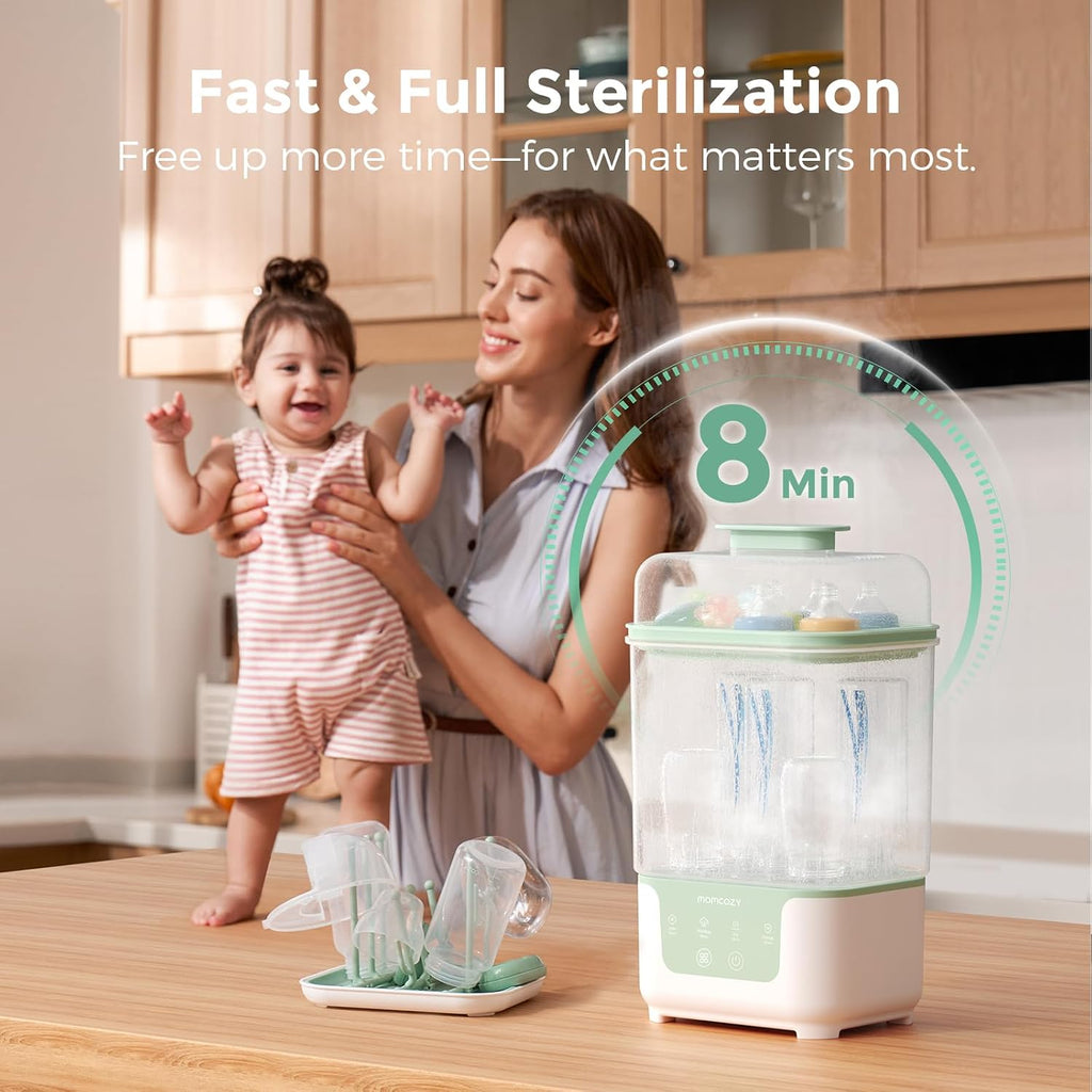 Momcozy - Esterilizador y secadora modular 4 en 1 para botellas compactas