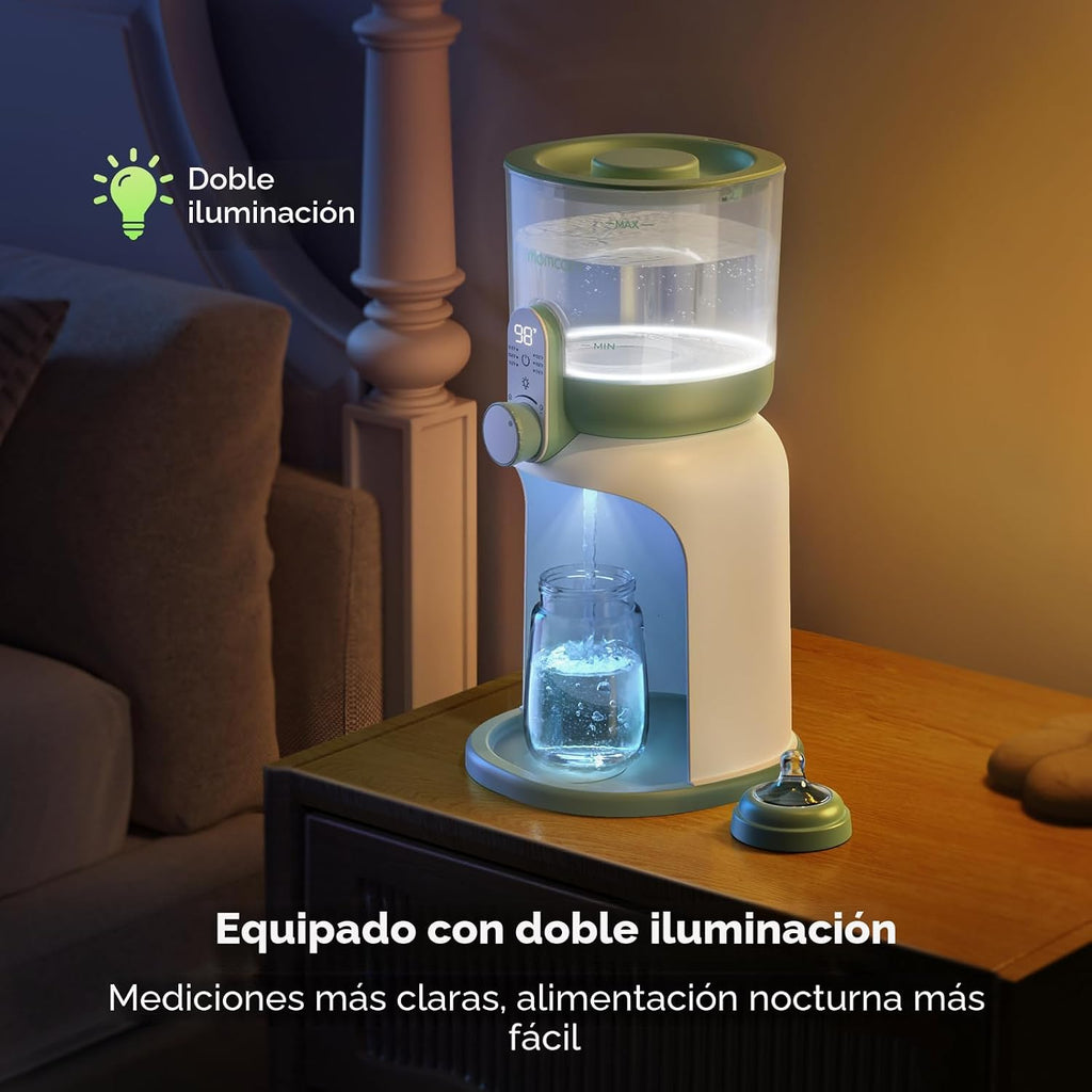 Momcozy - Calentador de agua de doble luz para alimentación nocturna, calentador de biberones instantáneo para hacer fórmula, capacidad de 57 onzas más grande