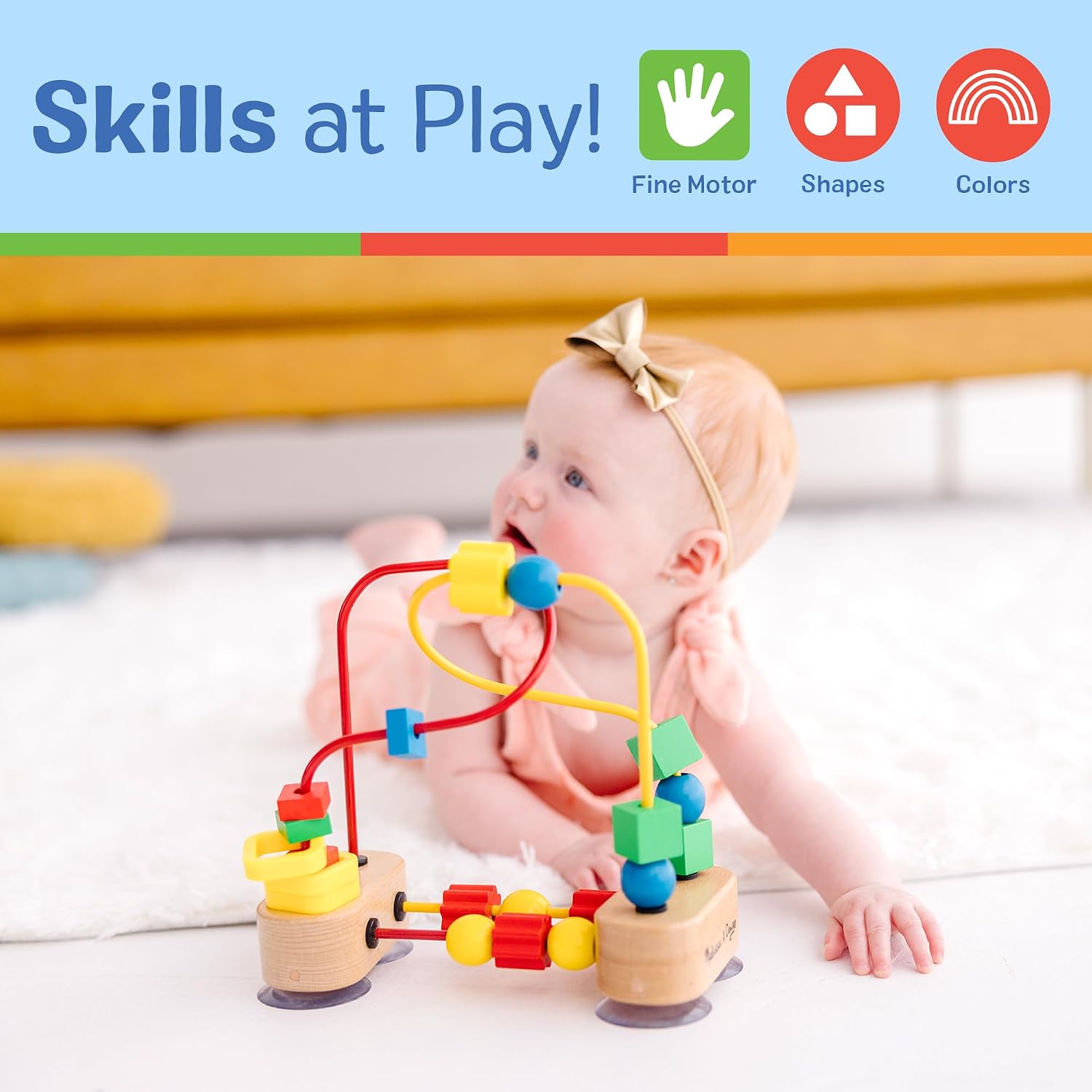 Primer laberinto de cuentas de la marca Melissa & Doug, Estándar, Multicolor