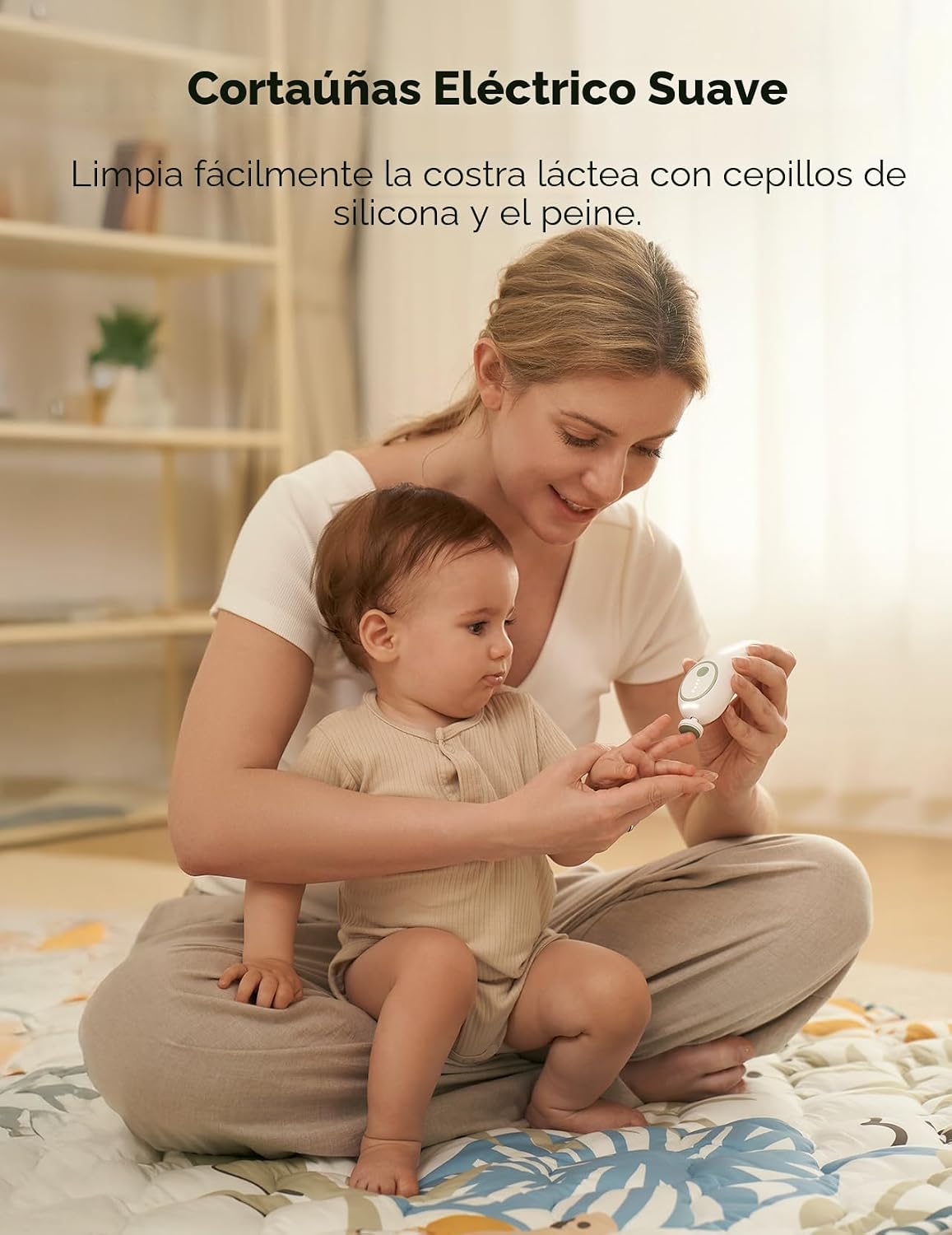Momcozy Kit Bebé Glow, Kit Esencial para Baby Shower y Registro para Cuidado de Aseo y Limpieza, Incluye Lima de Uñas Eléctrica, Mordedor, Cepillo de Baño, Cepillo para Costra Láctea, Peine, Cepillo