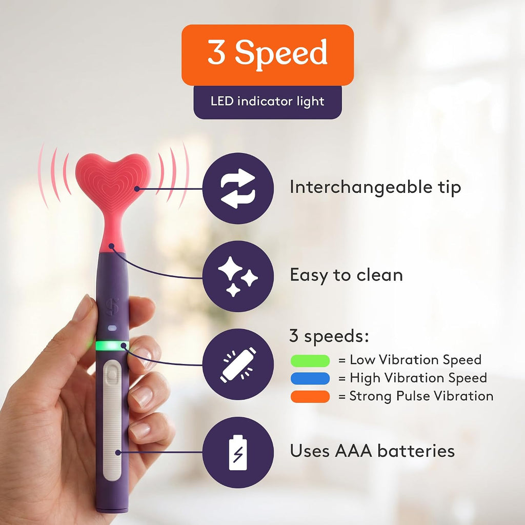 Special Supplies Buzz Buddy Kit de estimulación motora oral con 6 cabezales intercambiables de textura suave, calma las necesidades sensoriales, apoya el habla y estimula la autoalimentación, vibraciones suaves