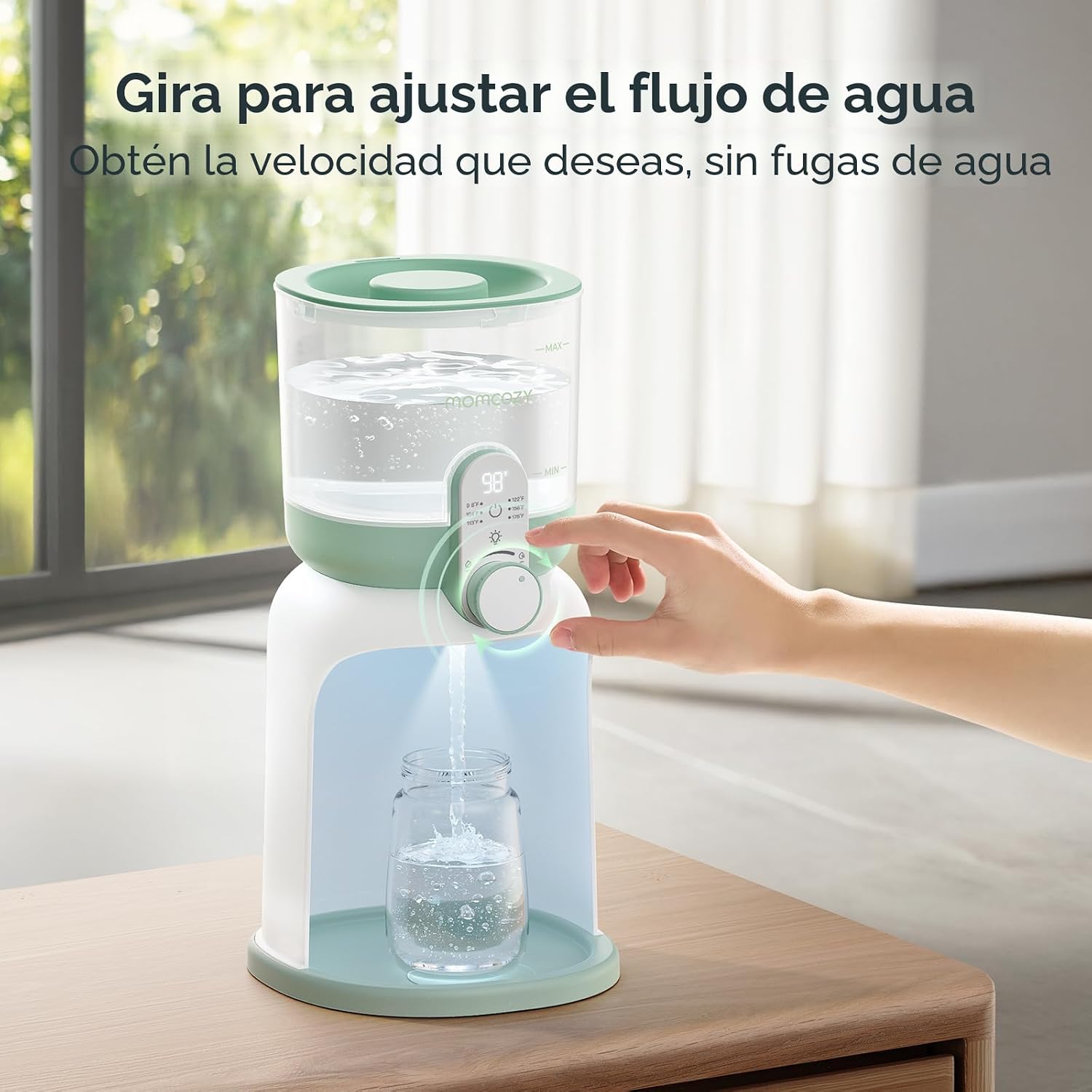 Momcozy - Calentador de agua de doble luz para alimentación nocturna, calentador de biberones instantáneo para hacer fórmula, capacidad de 57 onzas más grande