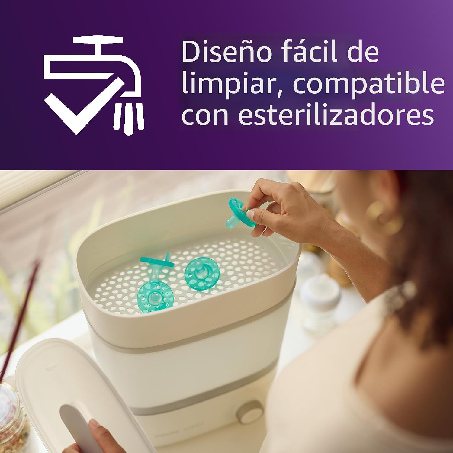 Philips Avent Soothie, chupetes de ortodoncia para bebés de  0 a 3 meses