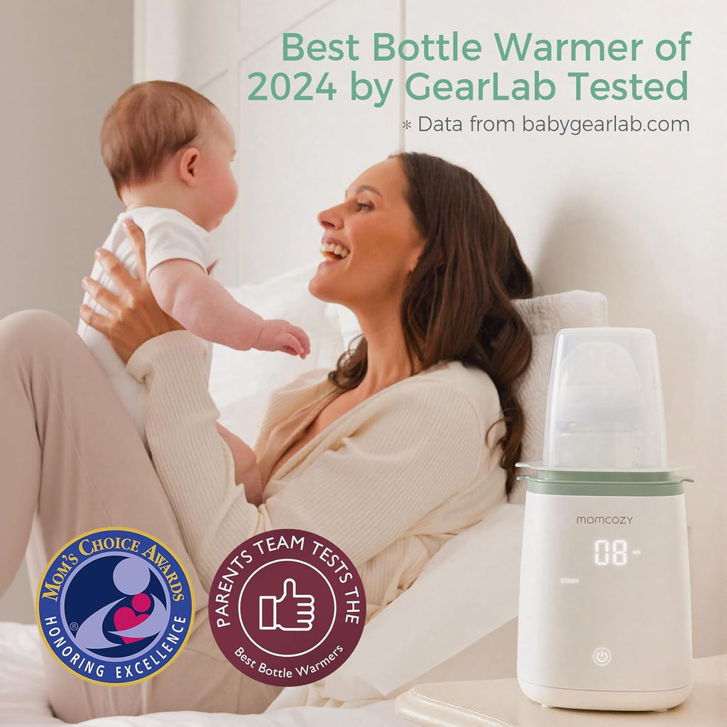 Momcozy Calentador de biberones, calentadores rápidos para todas las botellas con temporizador, control preciso de temperatura y apagado automático, calentador de botellas multifuncional para leche