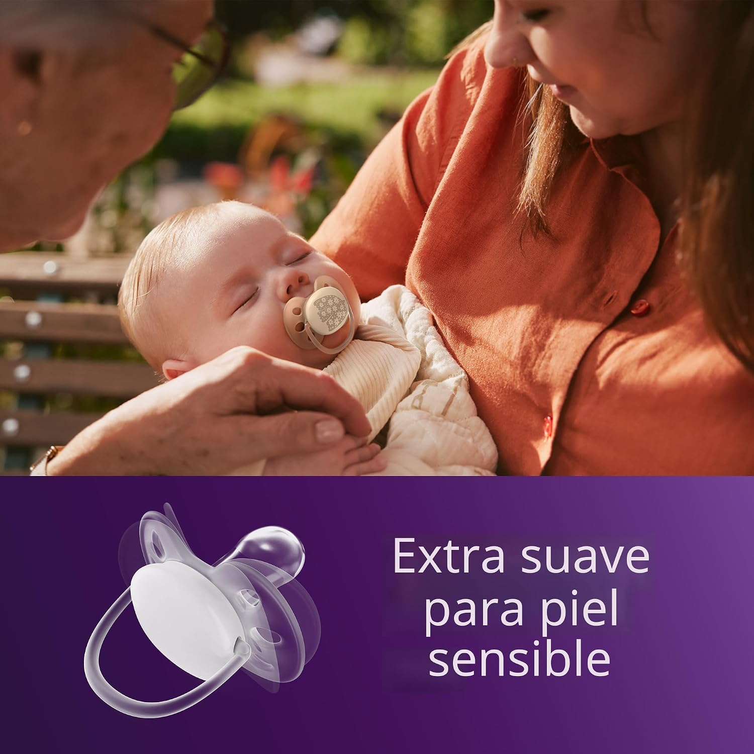 Philips Avent, Duo Chupetes ultra suaves, diseño ortodóntico, para bebés de 0 a 6 meses, escudo flexible, pezón simétrico de silicona, sin BPA