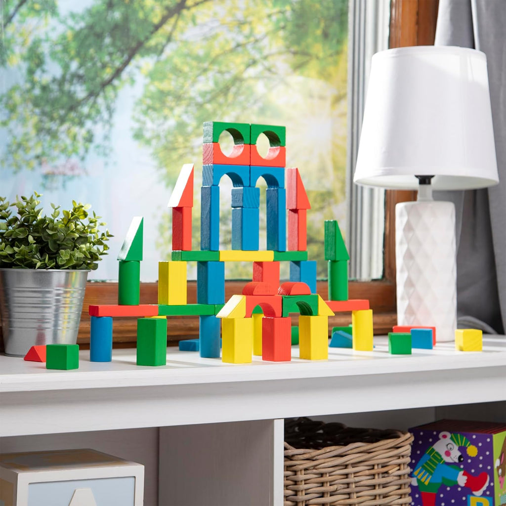 Melissa & Doug - Juego de bloques de madera