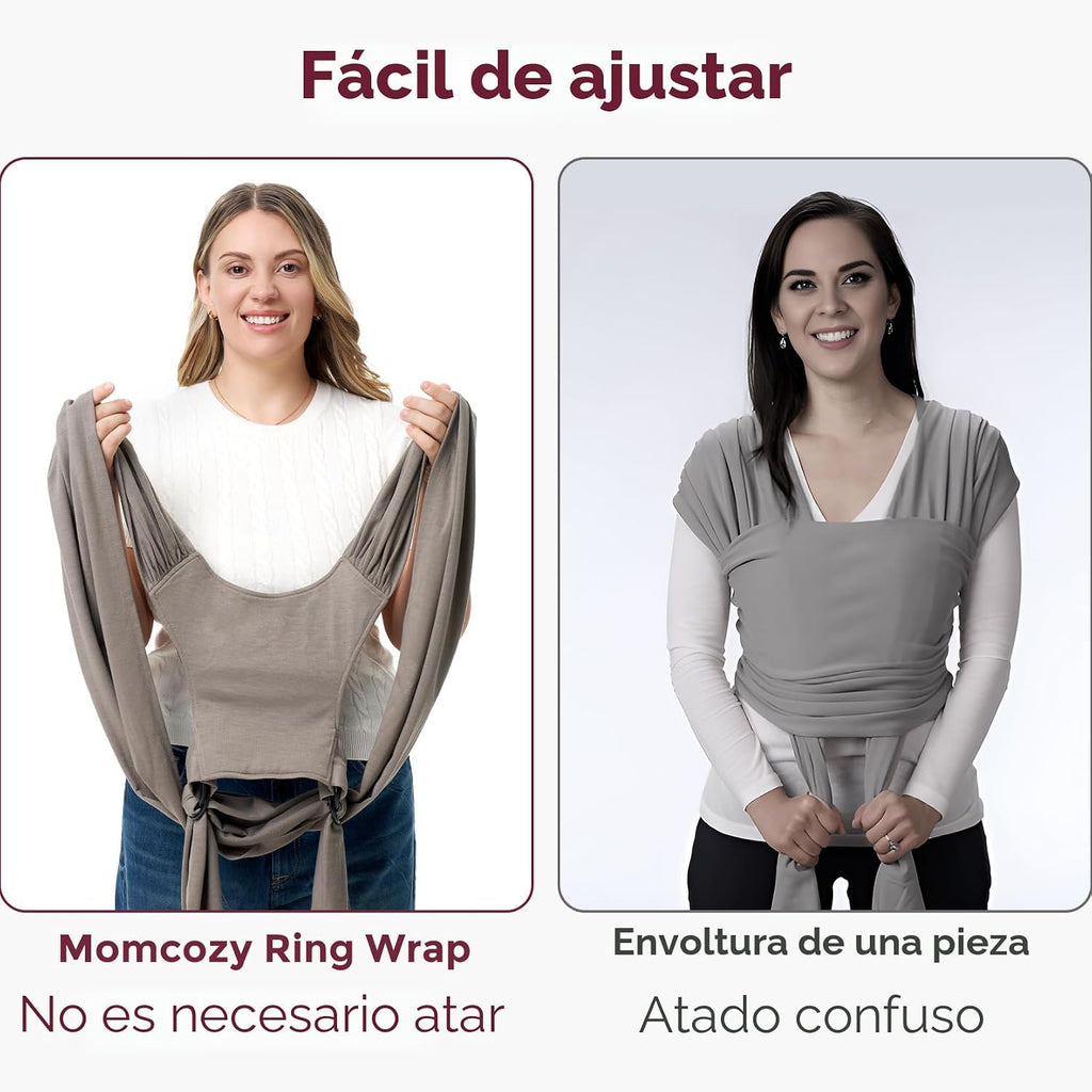 Momcozy - Fular para recién nacidos a niños pequeños de 8 a 33 libras, color marrón