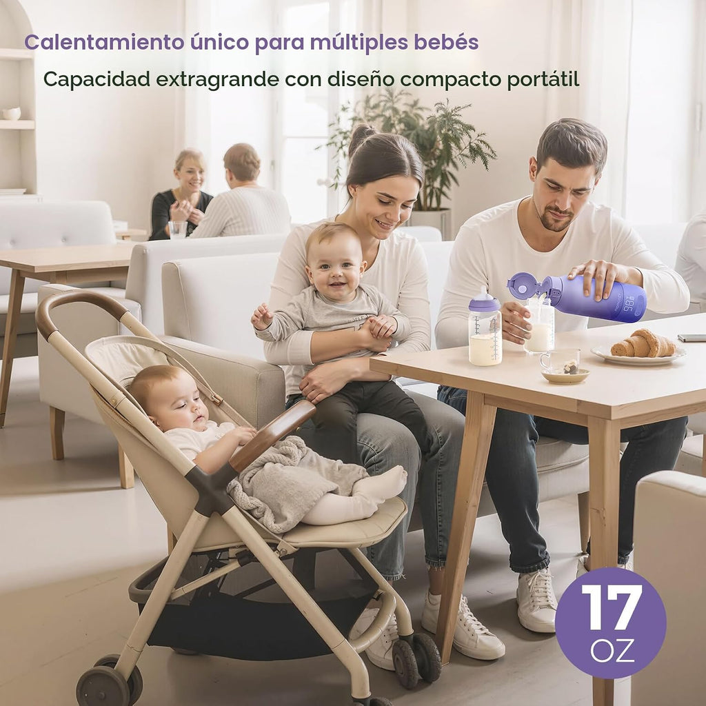 Momcozy - Calentador de leche portátil para viajes: modos de calentamiento dual para leche materna y agua, calentador de botellas portátil con calentamiento rápido y larga duración de la batería