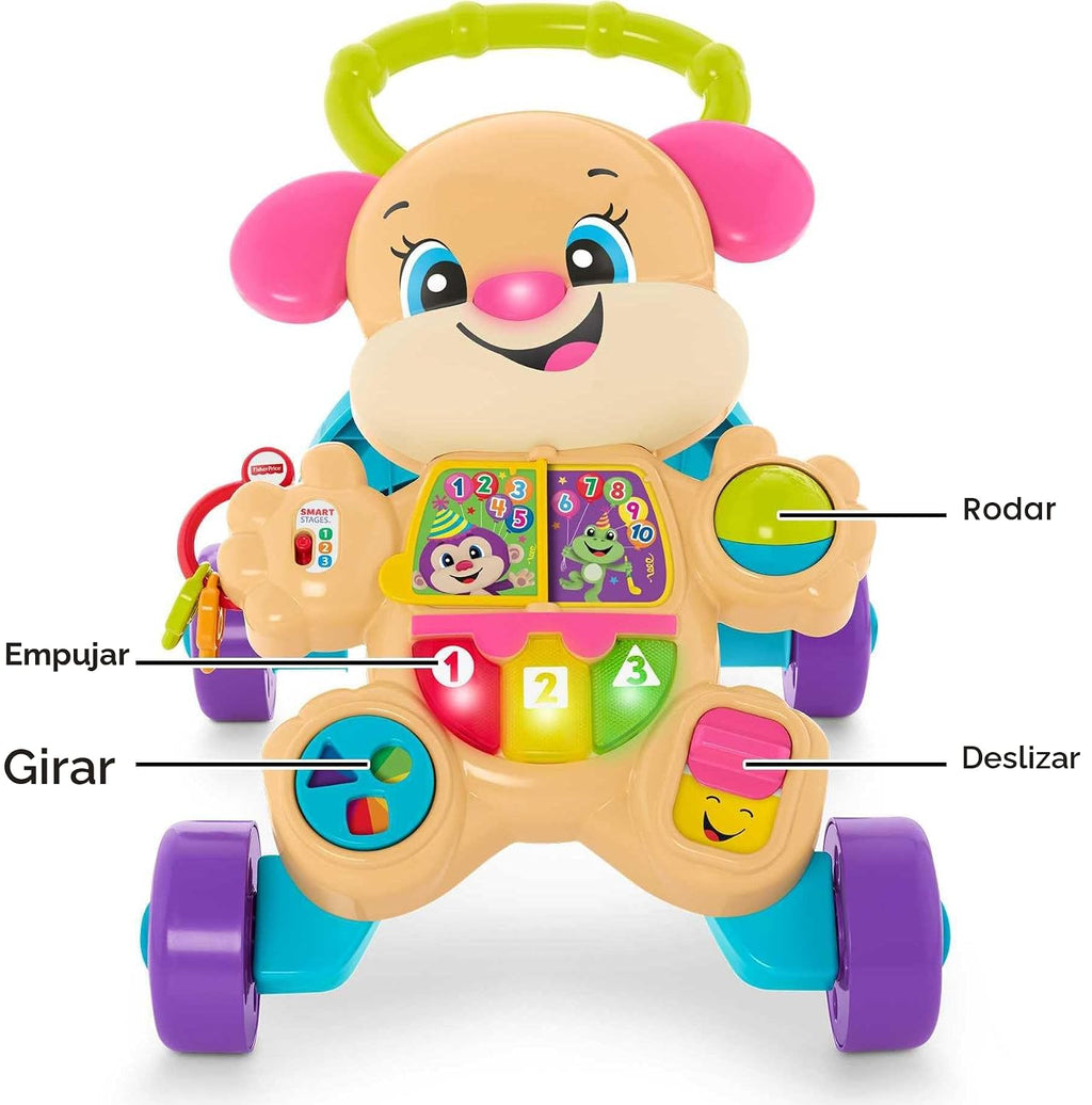 Fisher-Price Juguete para Bebés Laugh & Learn Smart Stages Fisher-Price Juguete para bebés Laugh & Learn Smart Stages Sis Walker con luces musicales educativas y actividades para bebés a partir de 6 meses