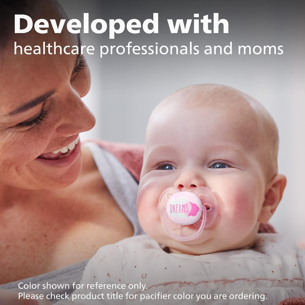 Philips Avent, Duo  Chupetes ultra suaves, diseño ortodóntico, para bebés de 0 a 6 meses, escudo flexible, pezón simétrico de silicona, sin BPA