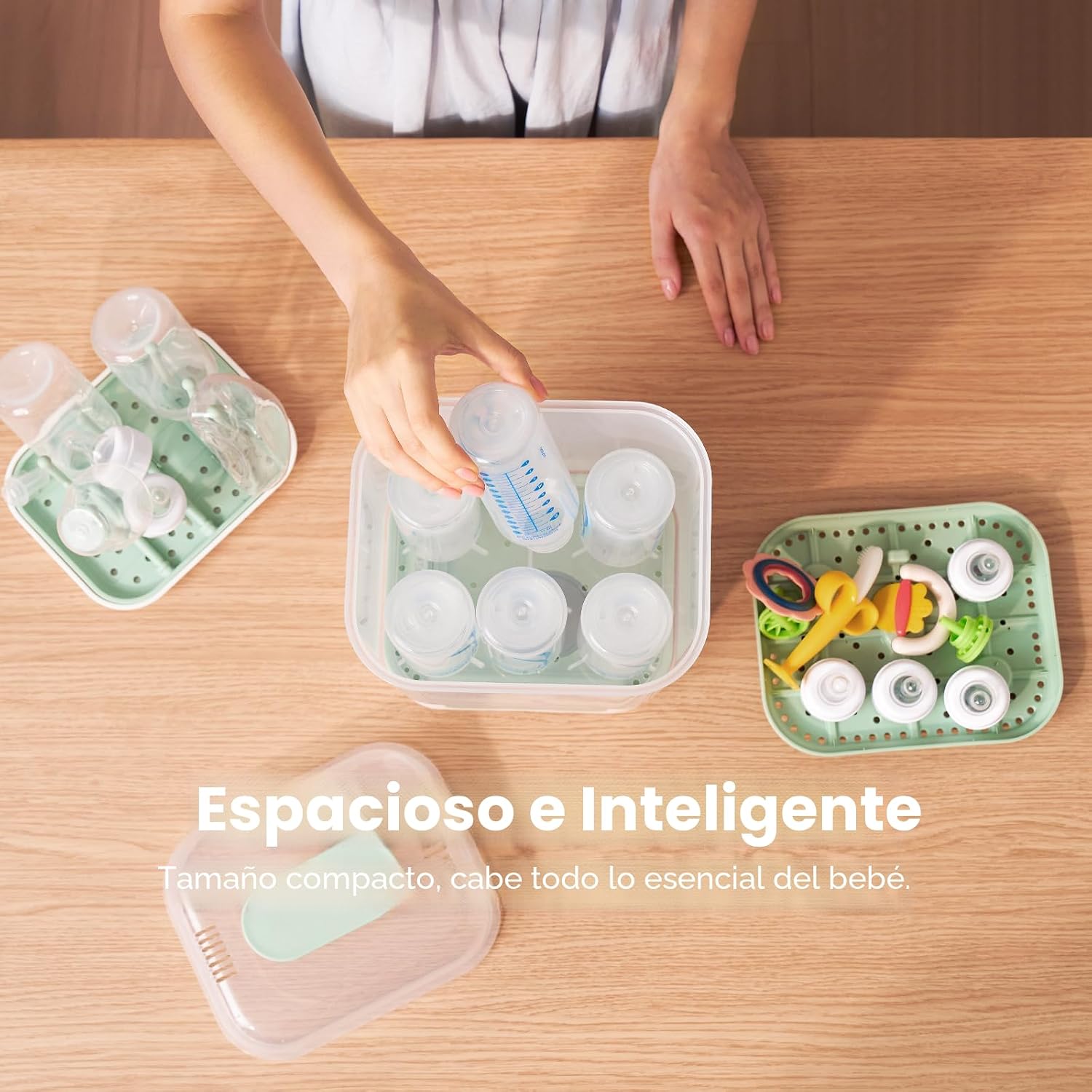 Momcozy - Esterilizador y secadora modular 4 en 1 para botellas compactas
