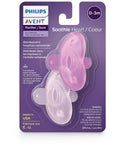 Philips Avent Soothie  Heart Chupetes de ortodoncia para bebés de  0 a 3 meses