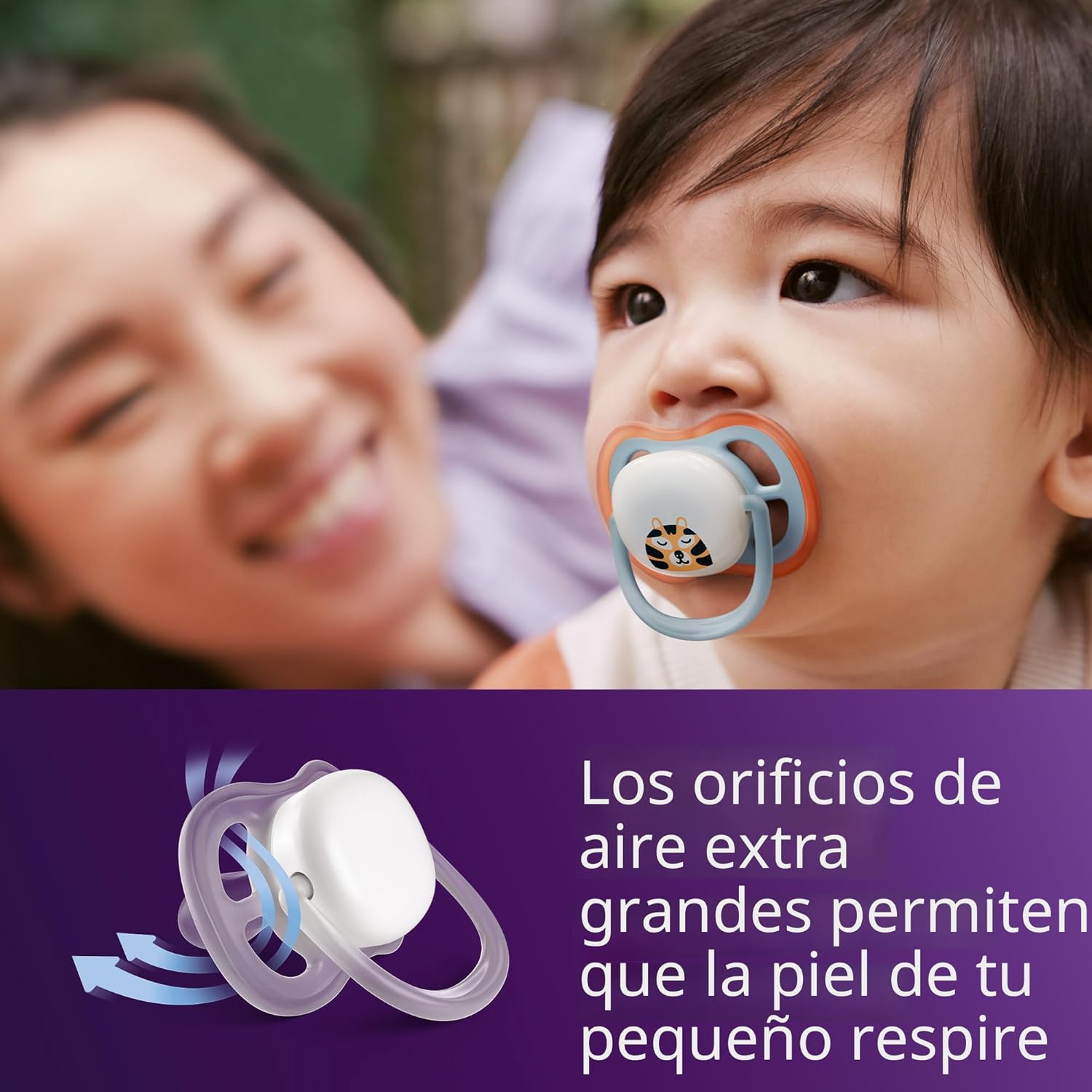 Philips Avent, Duo  Chupetes ultra suaves, diseño ortodóntico, para bebés de 0 a 6 meses, escudo flexible, pezón simétrico de silicona, sin BPA