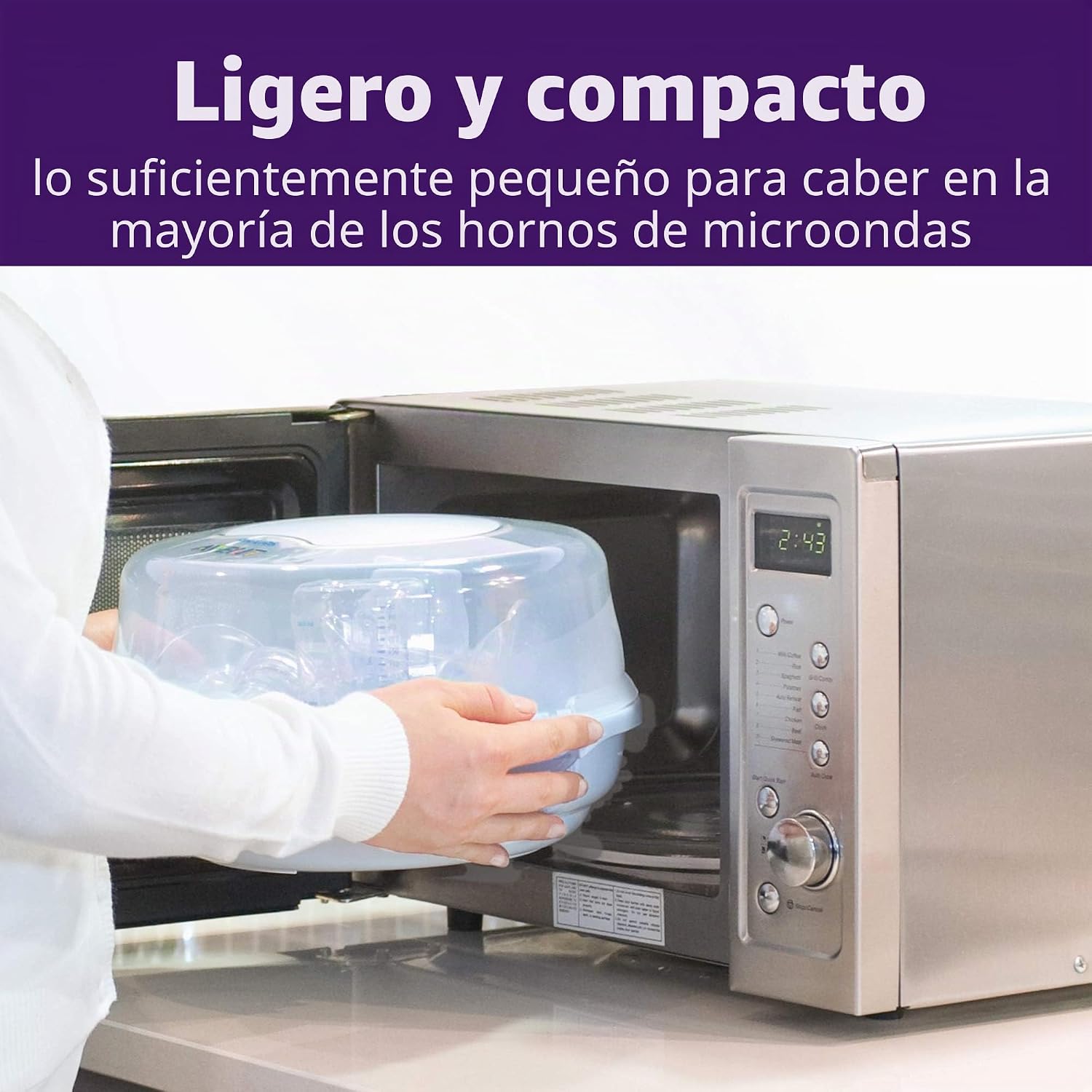 Philips Avent, Esterilizador de vapor de microondas para biberones, chupetes, tazas y más