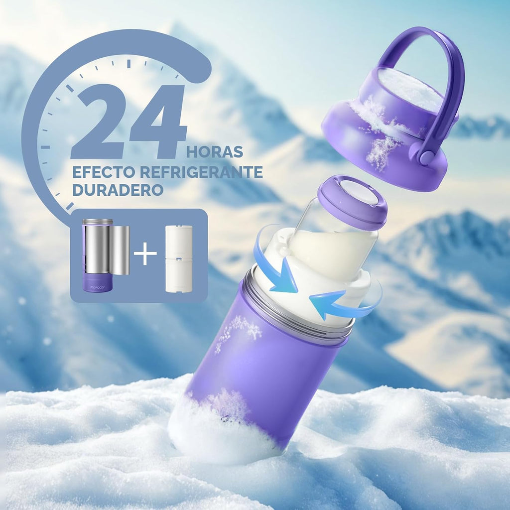 Momcozy - Termos enfriadores de leche materna color morado